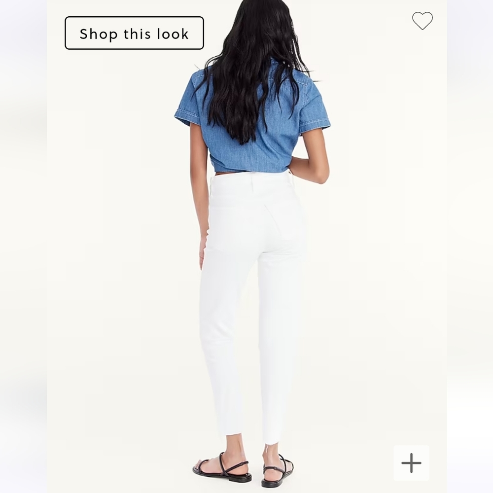 J. Crew Women's High Rise Jeans in White - Picture 5 of 8